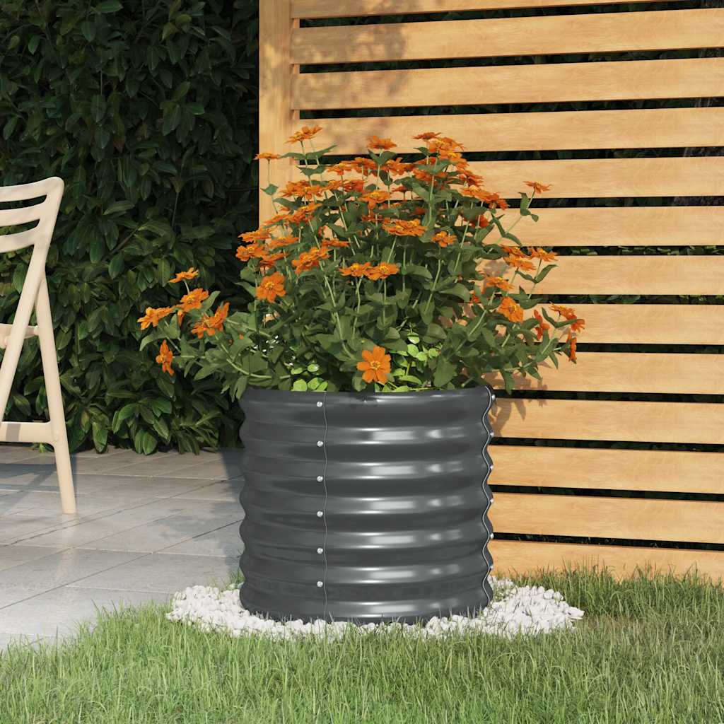vidaXL Plantenbak 40x40x36 cm gegalvaniseerd staal groen