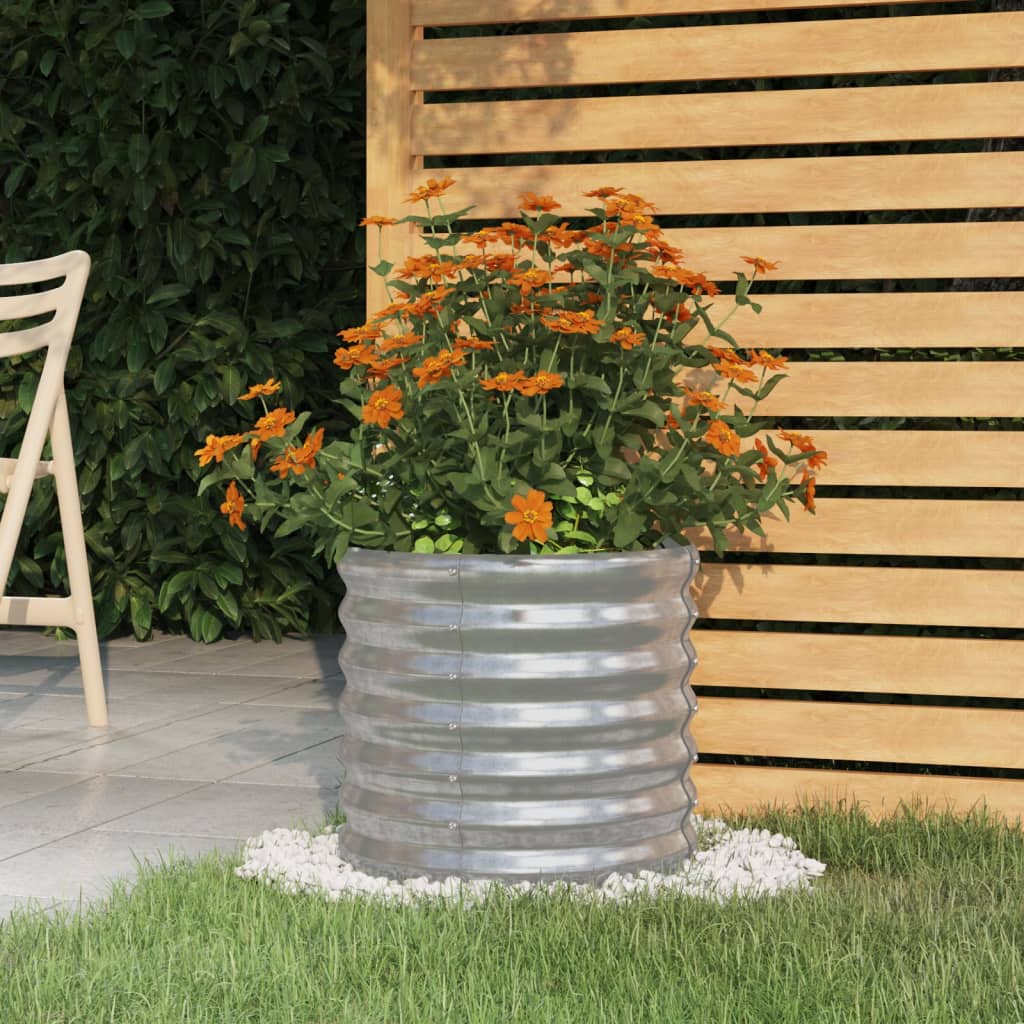 vidaXL Plantenbak 40x40x36 cm gegalvaniseerd staal groen