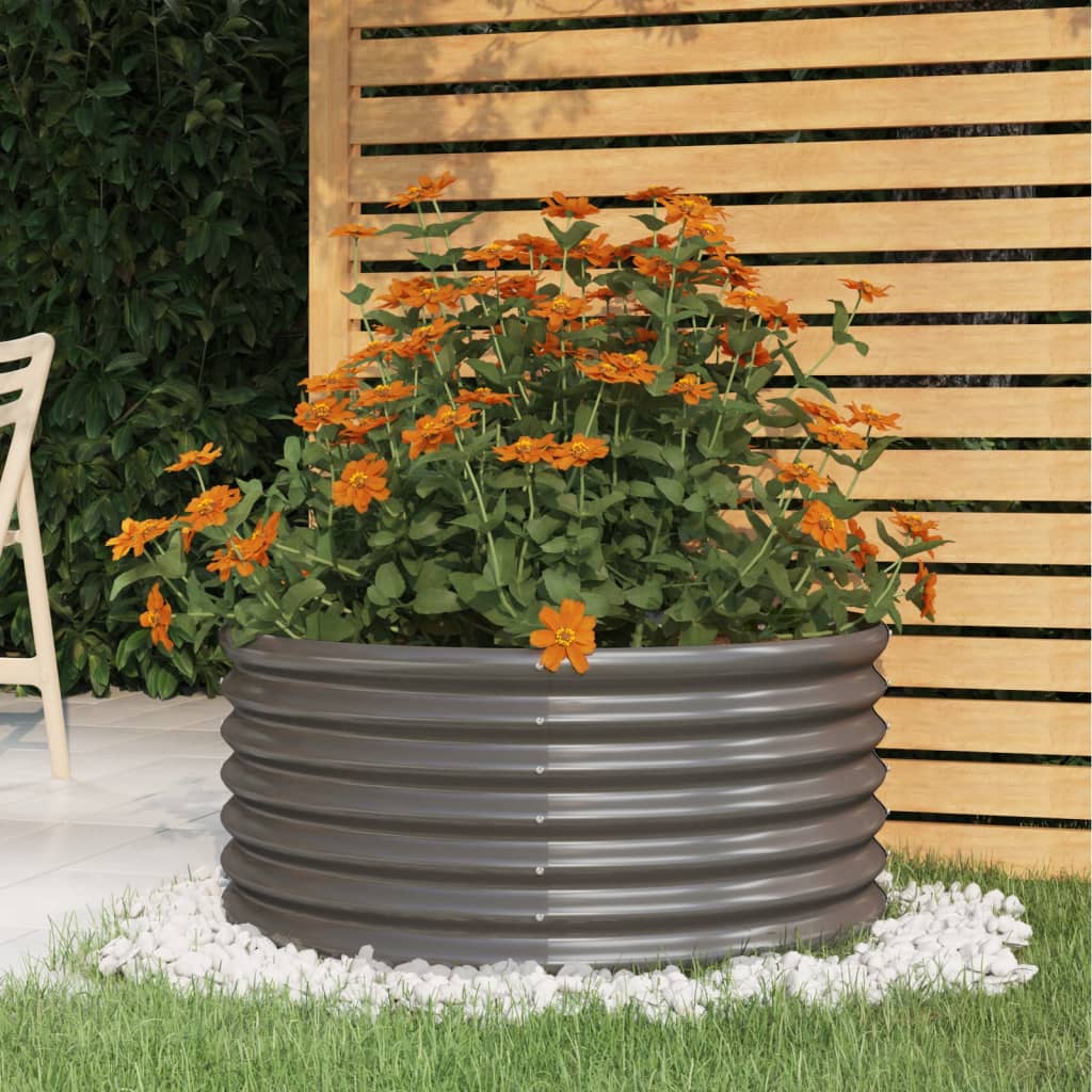 vidaXL Plantenbak 40x40x36 cm gegalvaniseerd staal groen