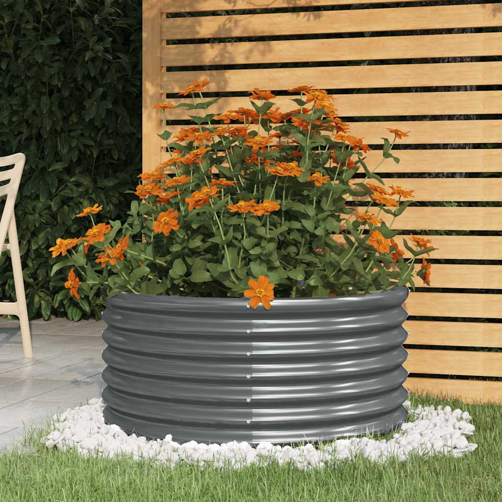 vidaXL Plantenbak 40x40x36 cm gegalvaniseerd staal groen
