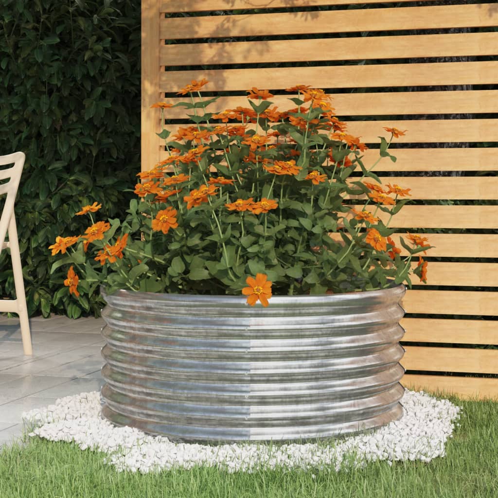 vidaXL Plantenbak 40x40x36 cm gegalvaniseerd staal groen