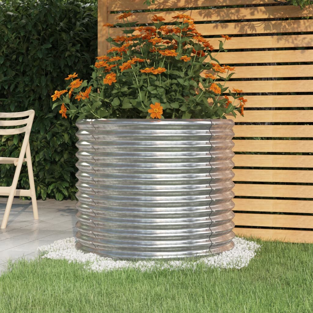 vidaXL Plantenbak 40x40x36 cm gegalvaniseerd staal groen