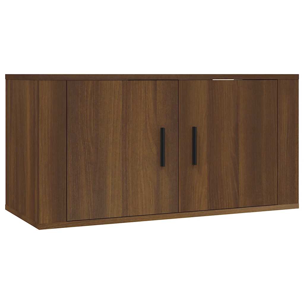 vidaXL 3-delige Tv-meubelset bewerkt hout hoogglans wit