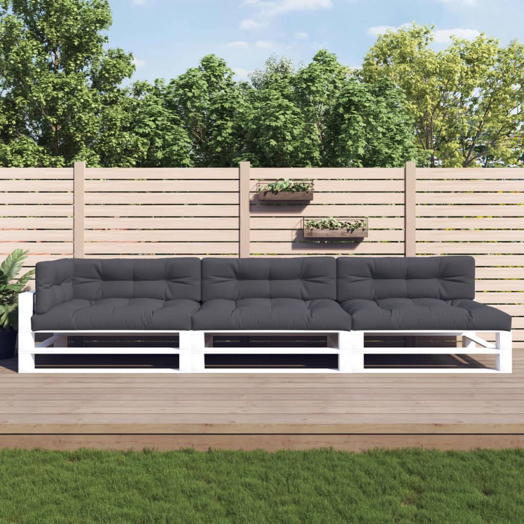 vidaXL Pallet Cushions 7 pcs Fabric Anthracite