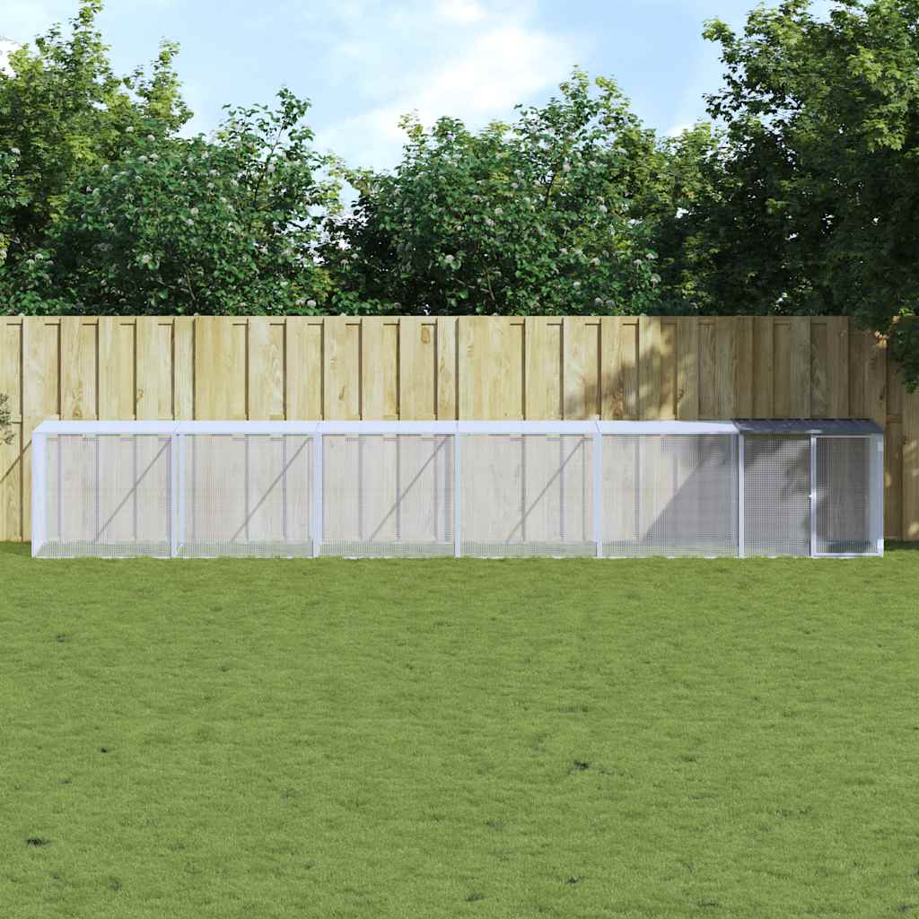 vidaXL Chicken Coop with Roof 103x98x90 cm Galvanised Steel Anthracite