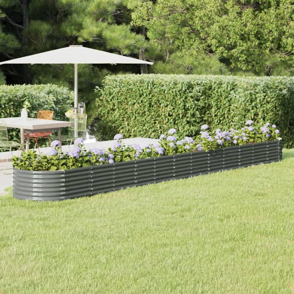 vidaXL Plantenbak 152x80x36 cm gegalvaniseerd staal groen