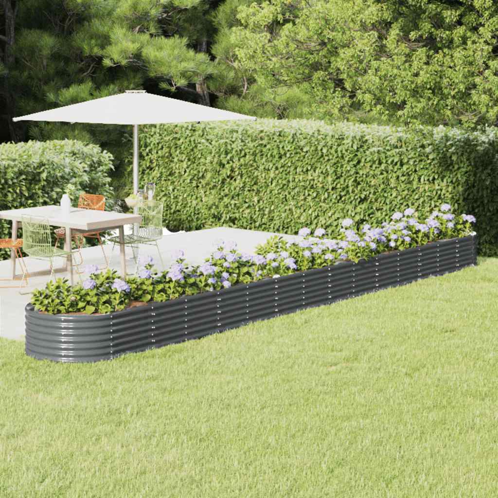 vidaXL Plantenbak 152x80x36 cm gegalvaniseerd staal groen