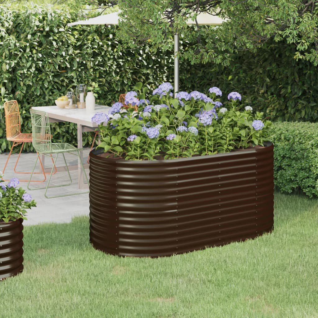 vidaXL Plantenbak 152x80x36 cm gegalvaniseerd staal groen