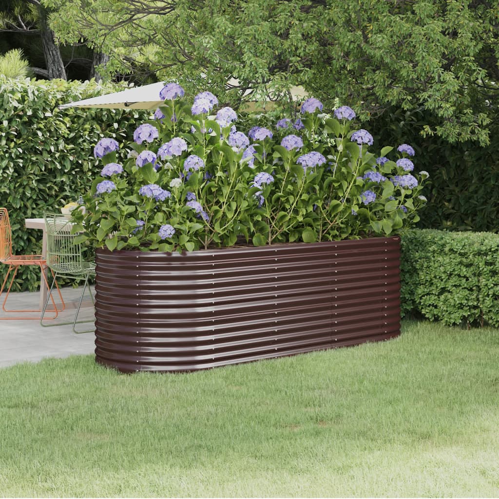 vidaXL Plantenbak 152x80x36 cm gegalvaniseerd staal groen