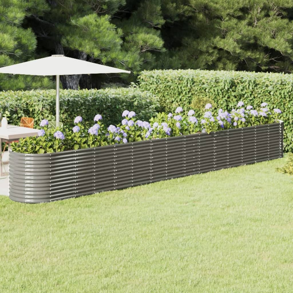 vidaXL Plantenbak 152x80x36 cm gegalvaniseerd staal groen