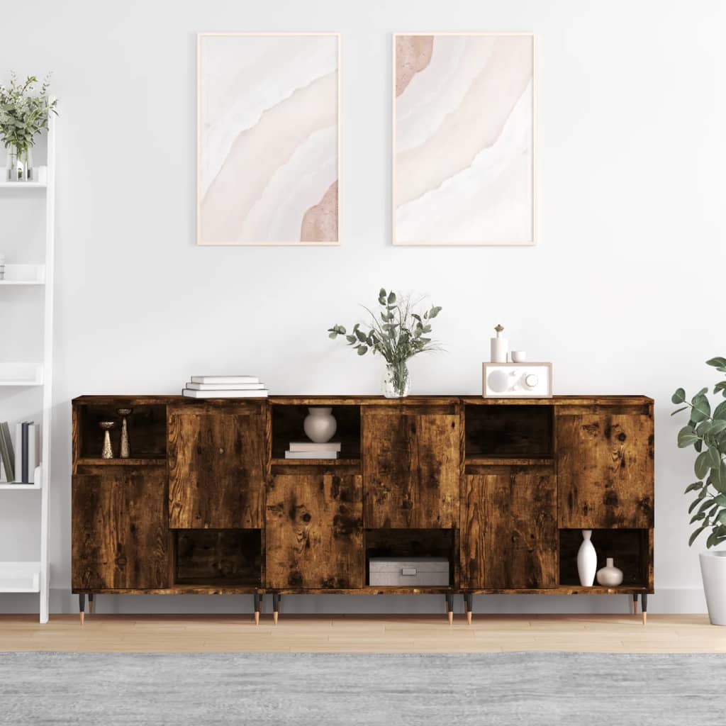 vidaXL Sideboards 2 pcs engineered wood white