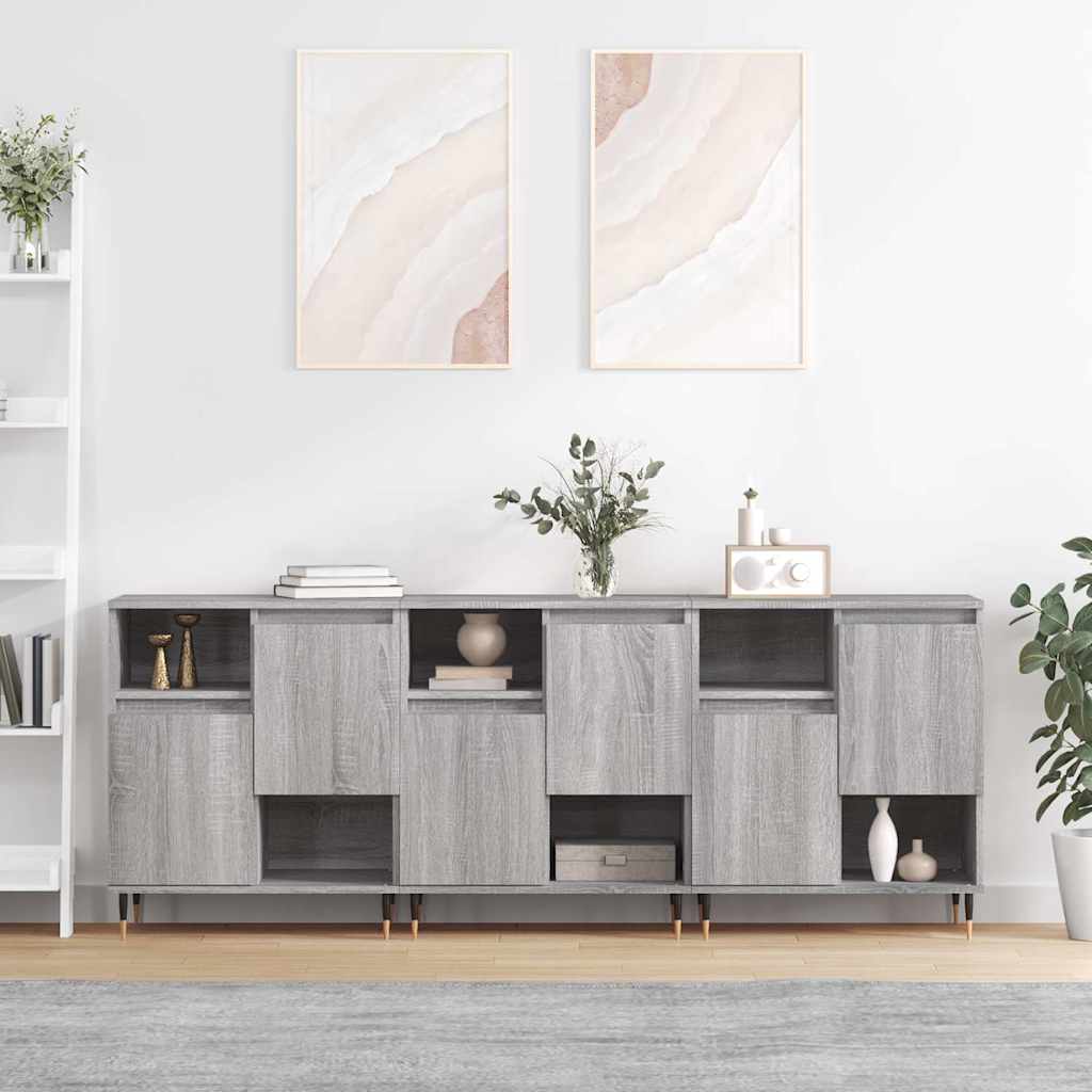 vidaXL Sideboards 2 pcs engineered wood white