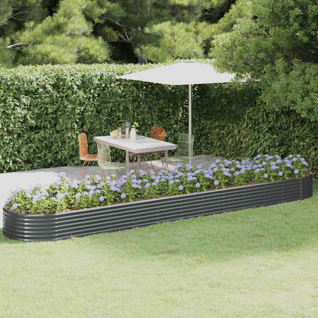 vidaXL Plantenbak 100x100x36 cm gegalvaniseerd staal groen