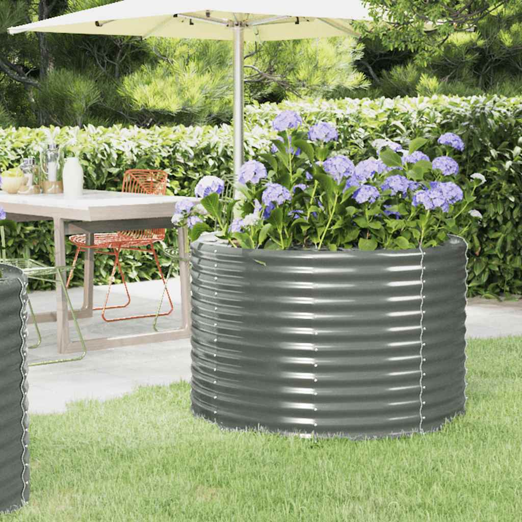 vidaXL Plantenbak 100x100x68 cm gegalvaniseerd staal groen