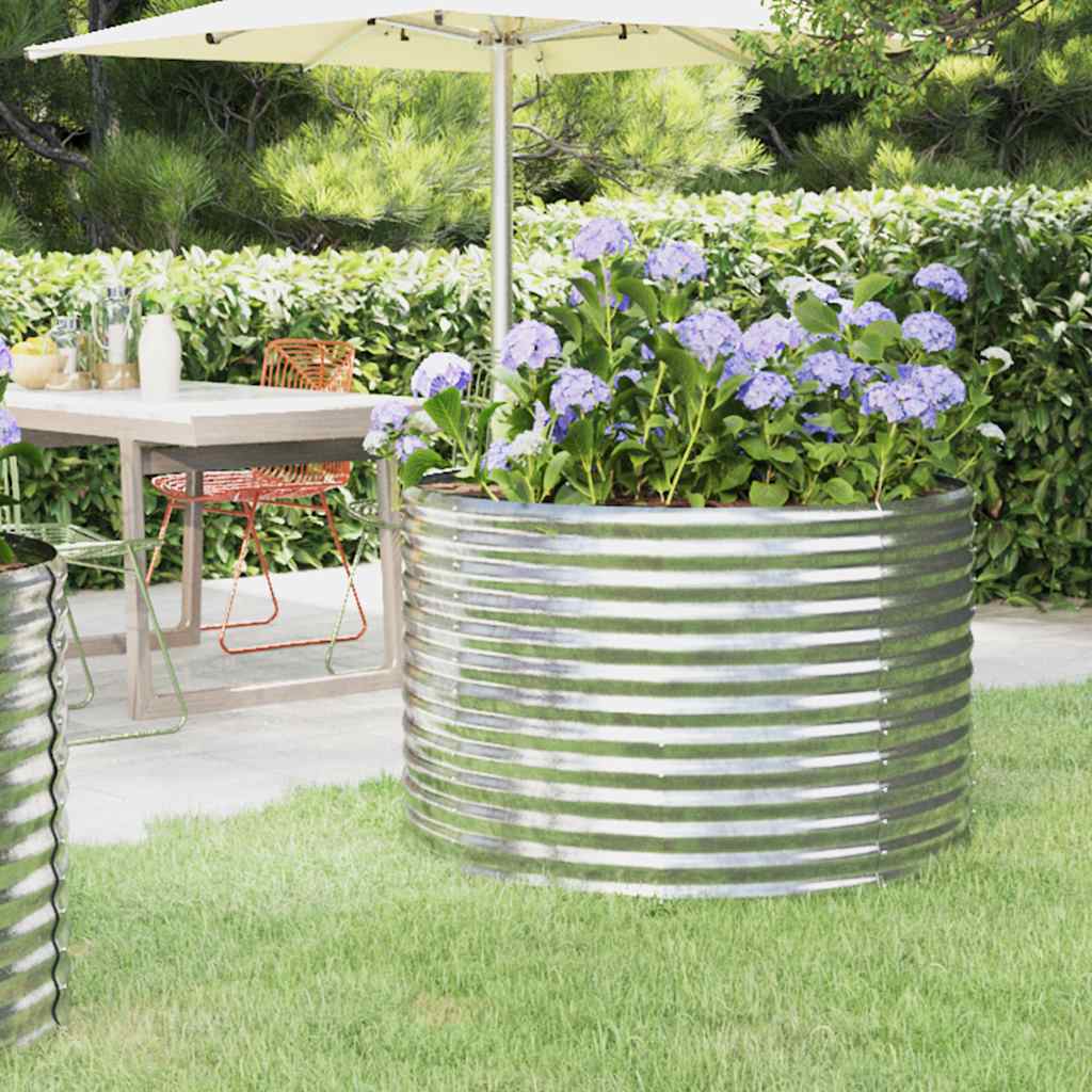 vidaXL Plantenbak 100x100x68 cm gegalvaniseerd staal groen