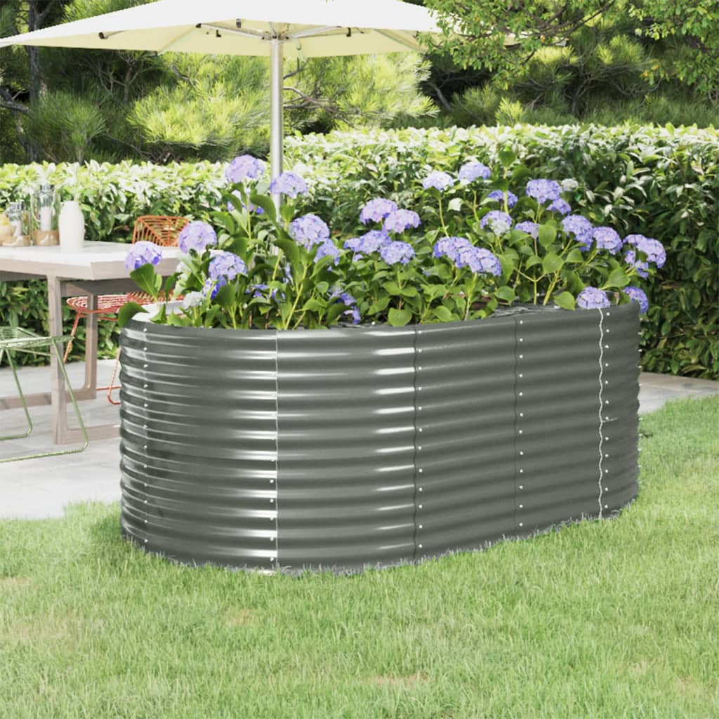 vidaXL Plantenbak 100x100x68 cm gegalvaniseerd staal groen