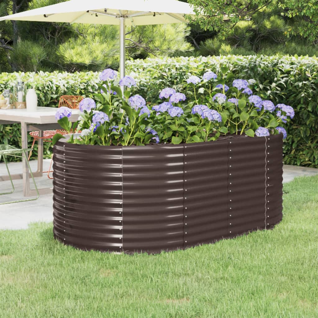 vidaXL Plantenbak 100x100x68 cm gegalvaniseerd staal groen