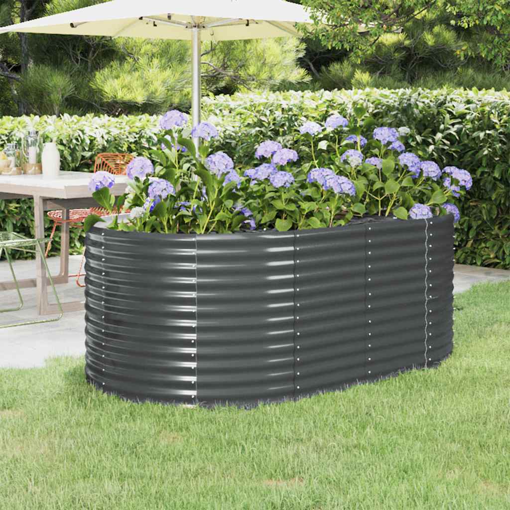vidaXL Plantenbak 100x100x68 cm gegalvaniseerd staal groen