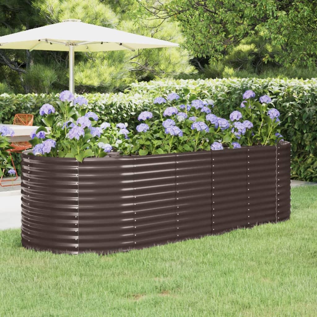 vidaXL Plantenbak 100x100x68 cm gegalvaniseerd staal groen