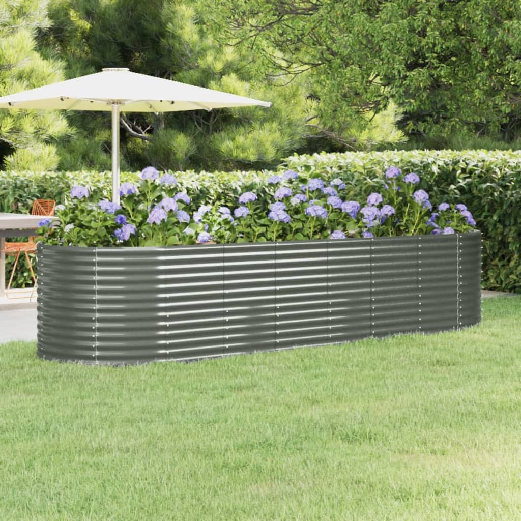 vidaXL Plantenbak 100x100x68 cm gegalvaniseerd staal groen