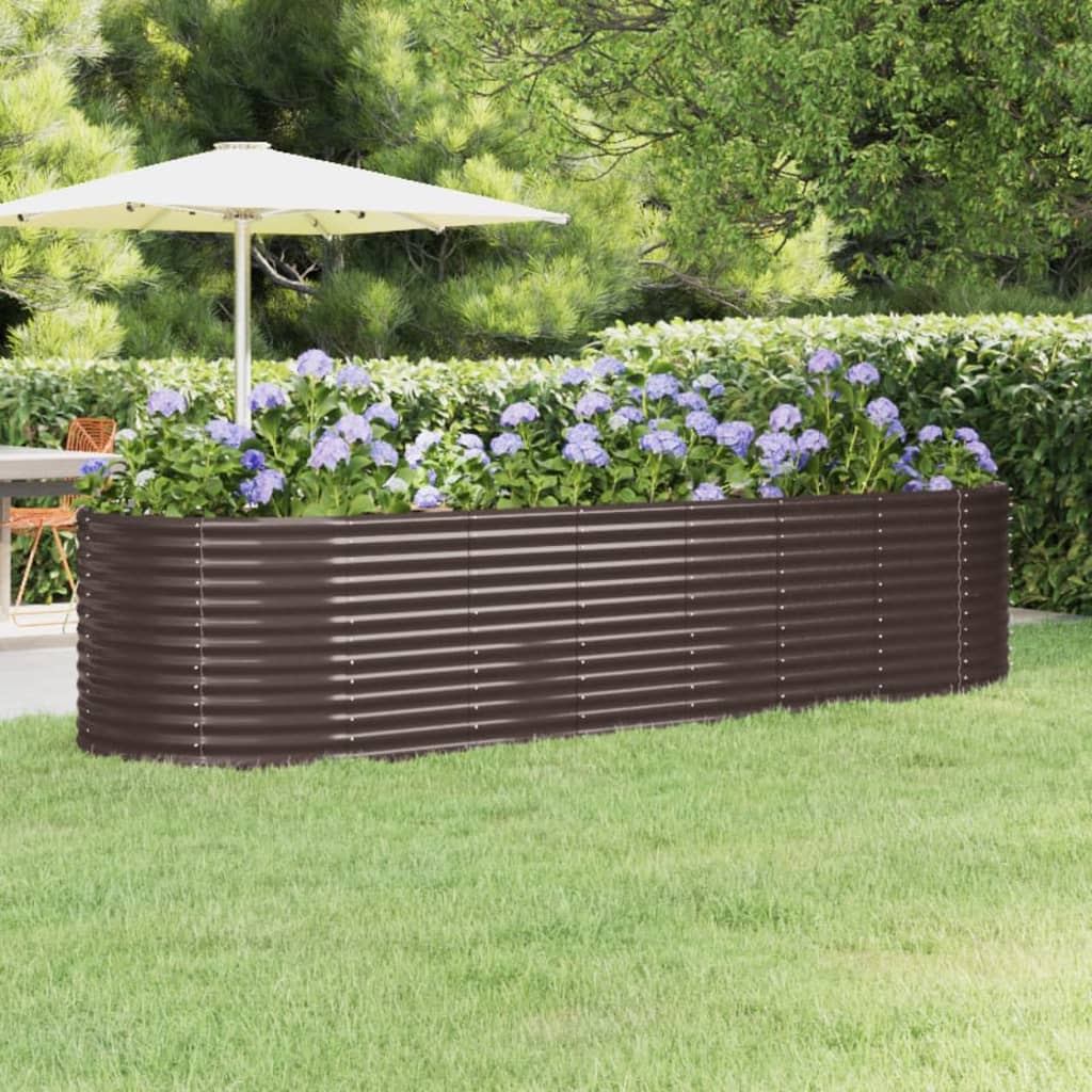 vidaXL Plantenbak 100x100x68 cm gegalvaniseerd staal groen