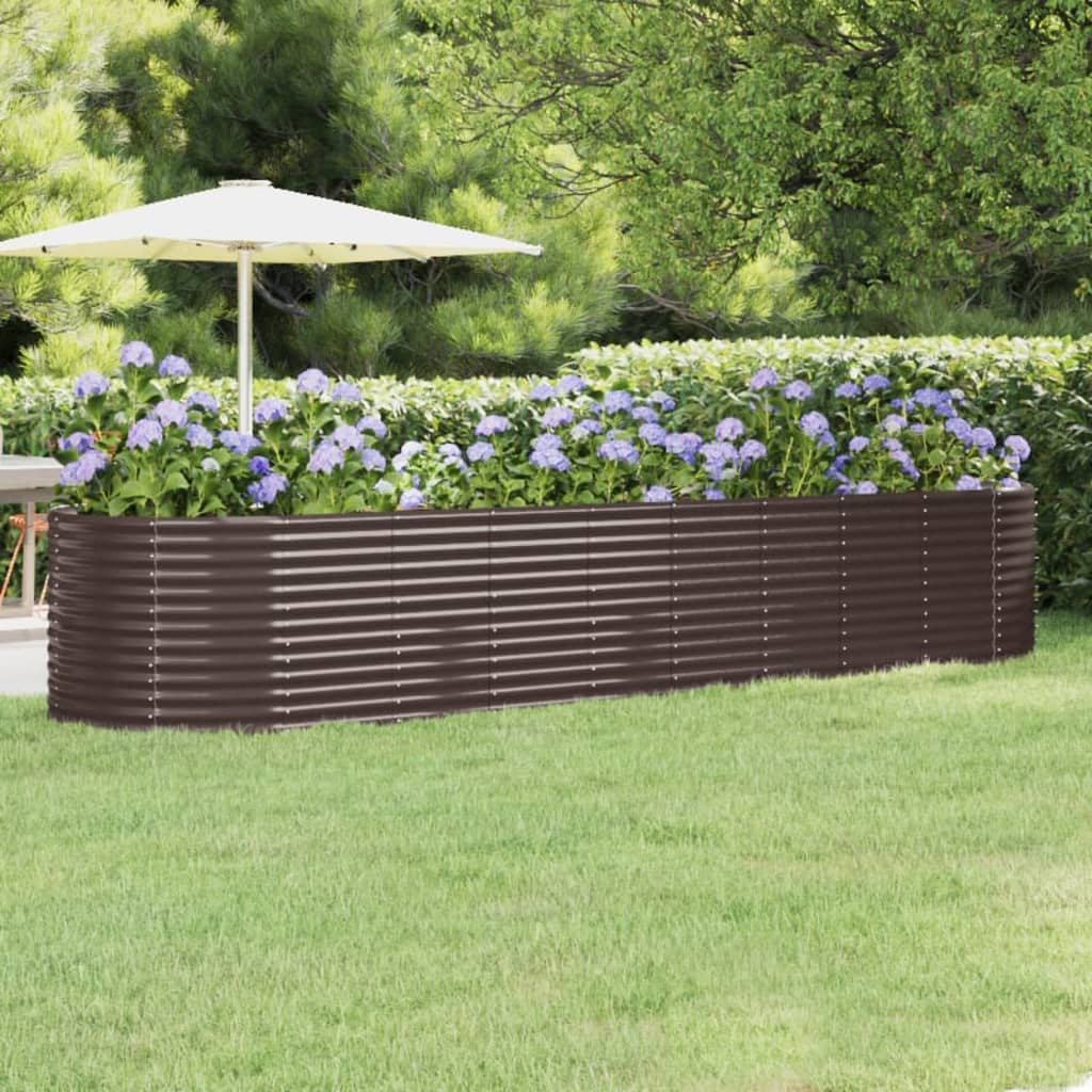vidaXL Plantenbak 100x100x68 cm gegalvaniseerd staal groen