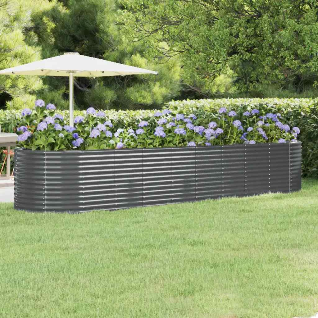 vidaXL Plantenbak 100x100x68 cm gegalvaniseerd staal groen