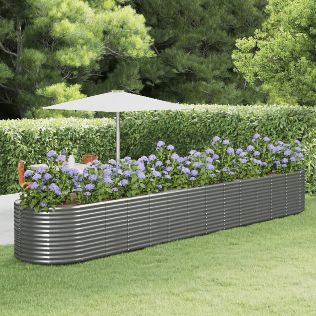 vidaXL Plantenbak 100x100x68 cm gegalvaniseerd staal groen
