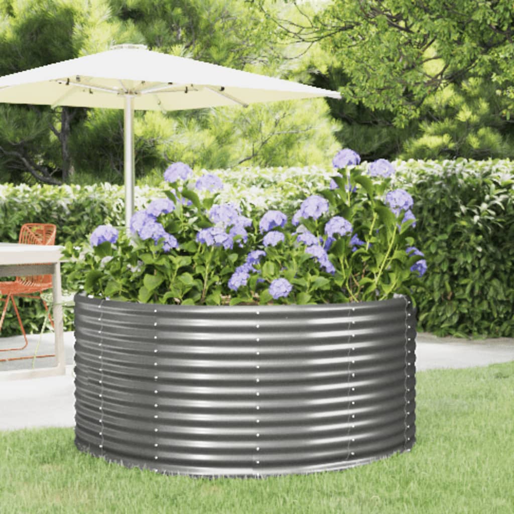 vidaXL Plantenbak 100x100x68 cm gegalvaniseerd staal groen