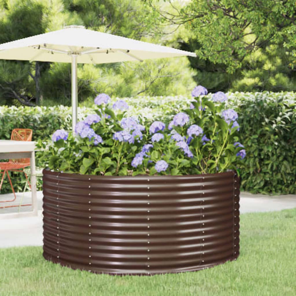 vidaXL Plantenbak 100x100x68 cm gegalvaniseerd staal groen