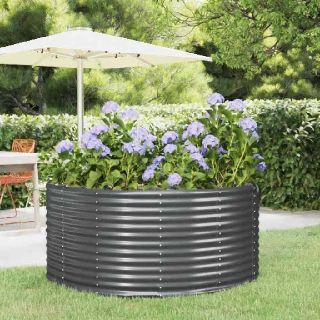 vidaXL Plantenbak 100x100x68 cm gegalvaniseerd staal groen