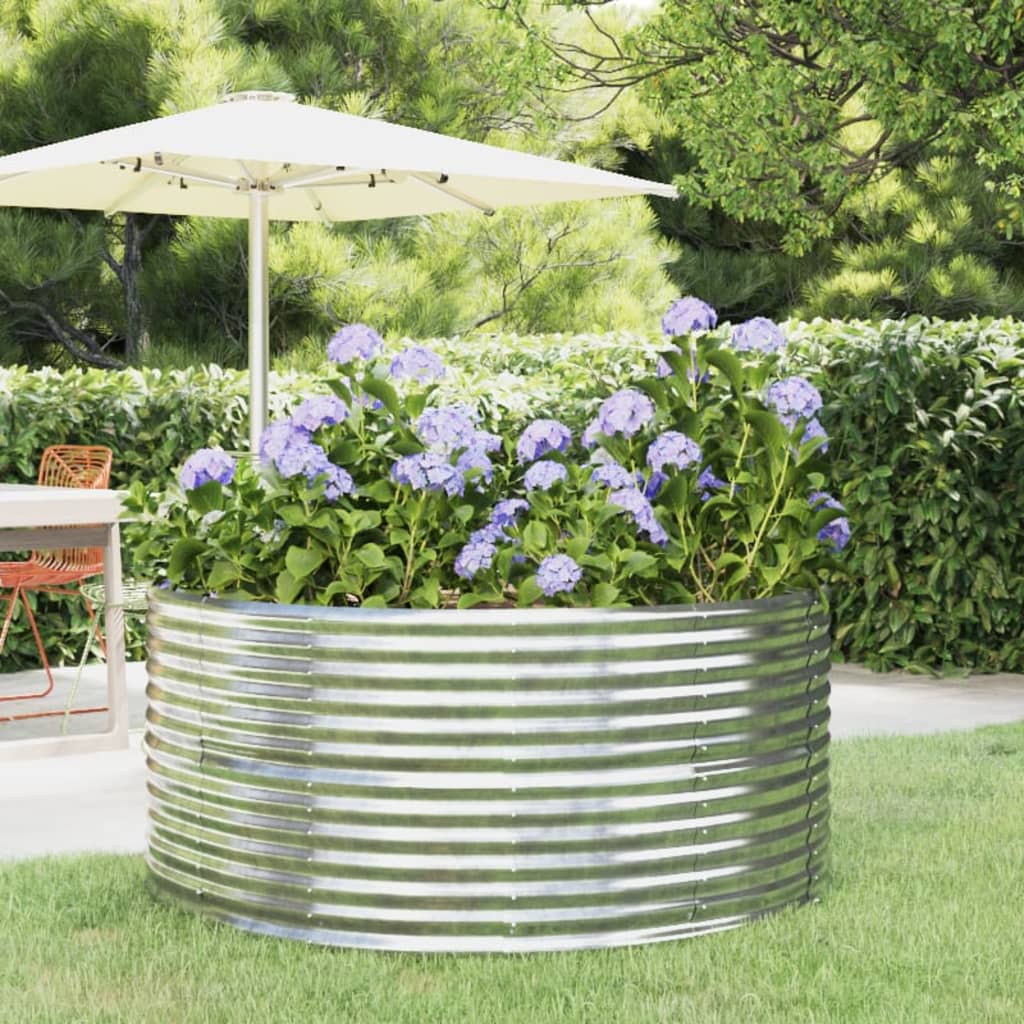 vidaXL Plantenbak 100x100x68 cm gegalvaniseerd staal groen