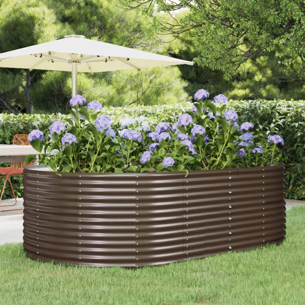 vidaXL Plantenbak 100x100x68 cm gegalvaniseerd staal groen