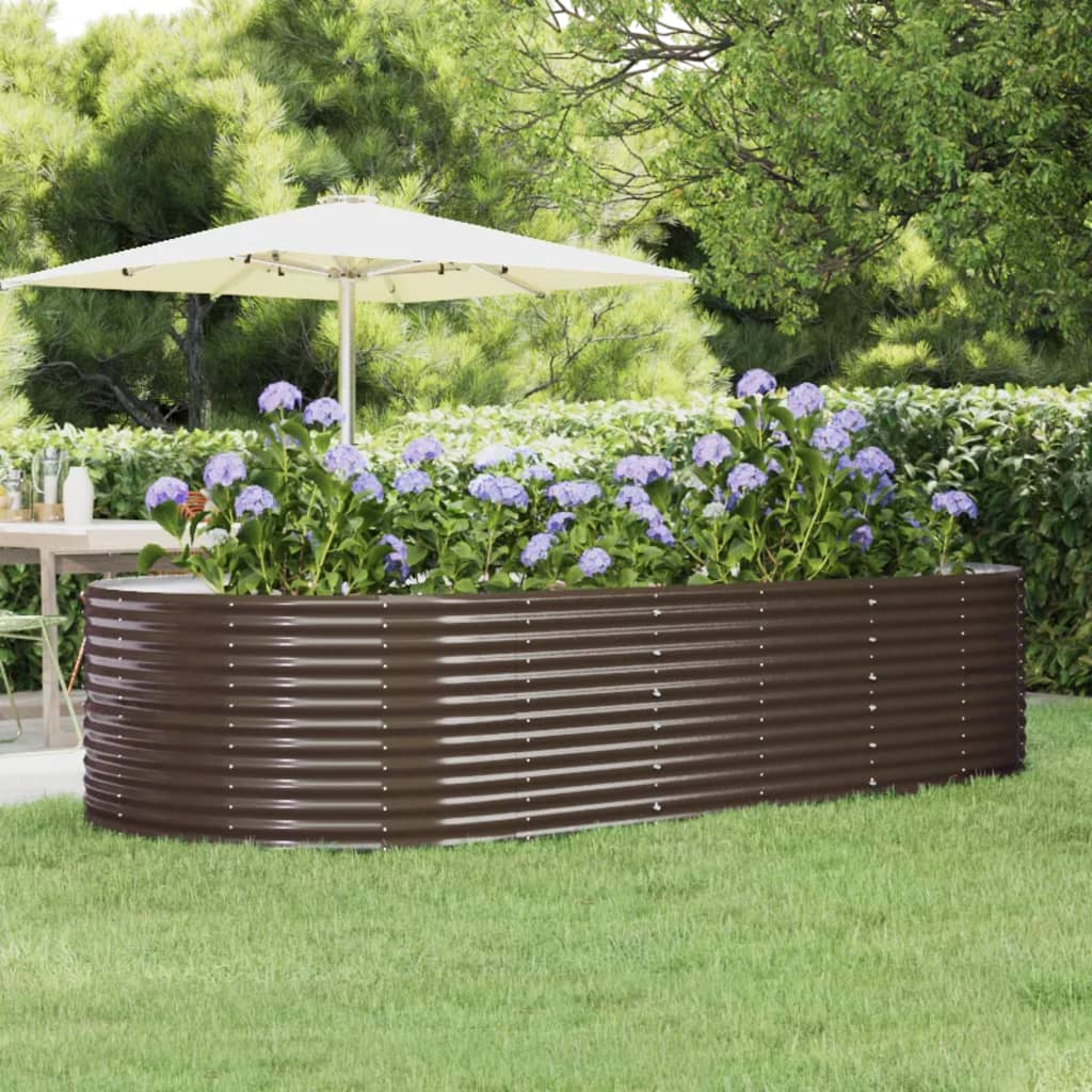 vidaXL Plantenbak 100x100x68 cm gegalvaniseerd staal groen