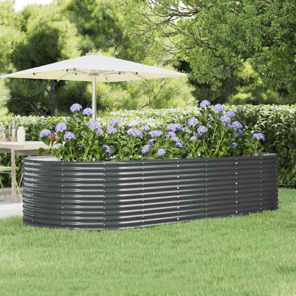 vidaXL Plantenbak 100x100x68 cm gegalvaniseerd staal groen