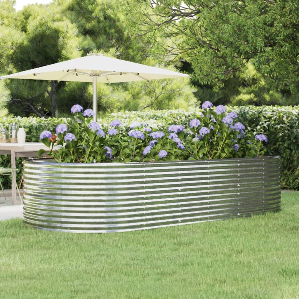 vidaXL Plantenbak 100x100x68 cm gegalvaniseerd staal groen