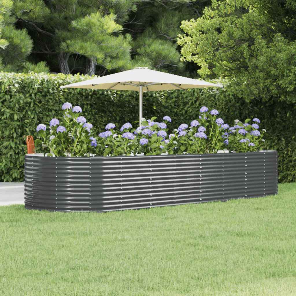 vidaXL Plantenbak 100x100x68 cm gegalvaniseerd staal groen