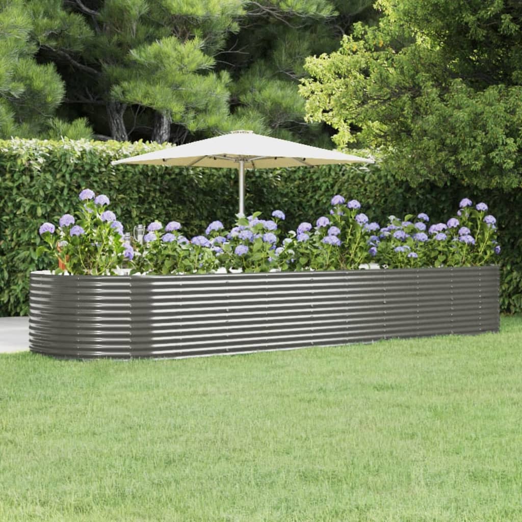 vidaXL Plantenbak 100x100x68 cm gegalvaniseerd staal groen