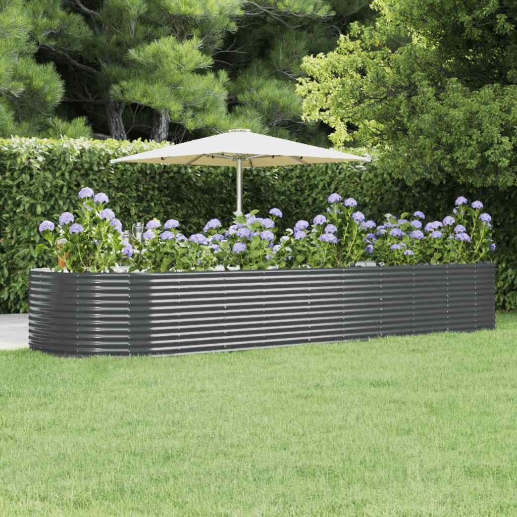 vidaXL Plantenbak 100x100x68 cm gegalvaniseerd staal groen