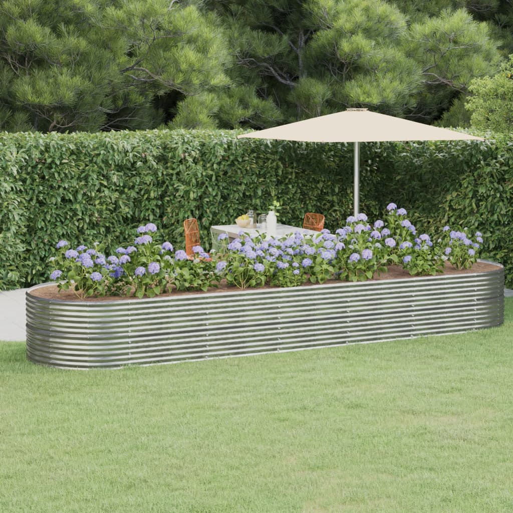 vidaXL Plantenbak 100x100x68 cm gegalvaniseerd staal groen