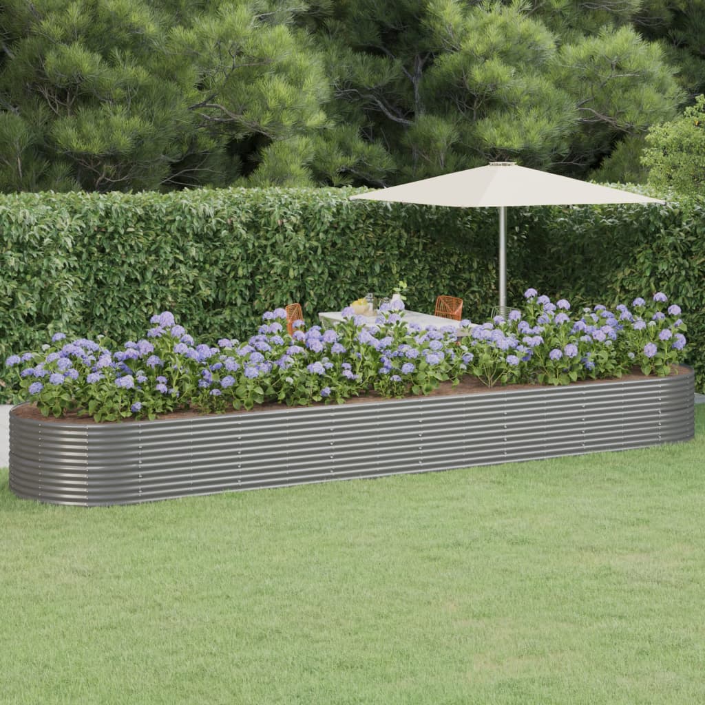vidaXL Plantenbak 100x100x68 cm gegalvaniseerd staal groen