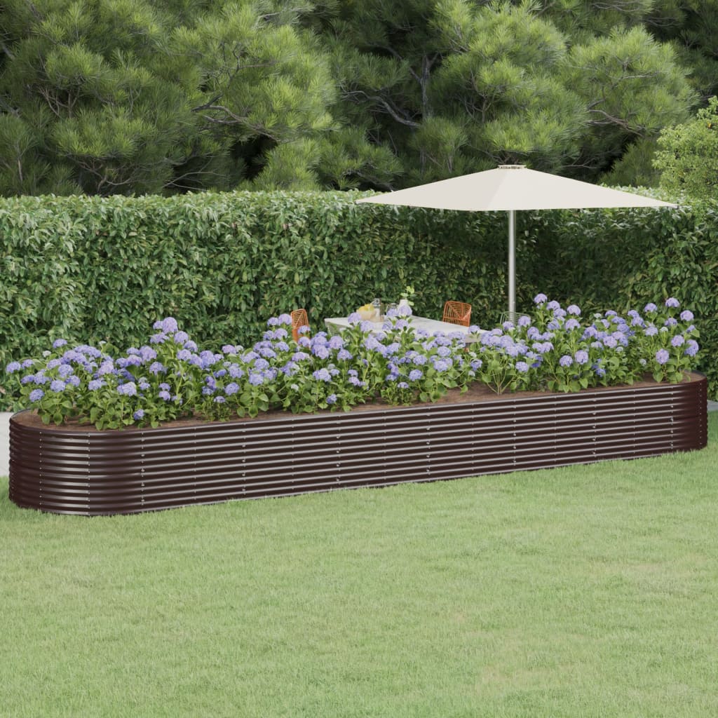 vidaXL Plantenbak 100x100x68 cm gegalvaniseerd staal groen