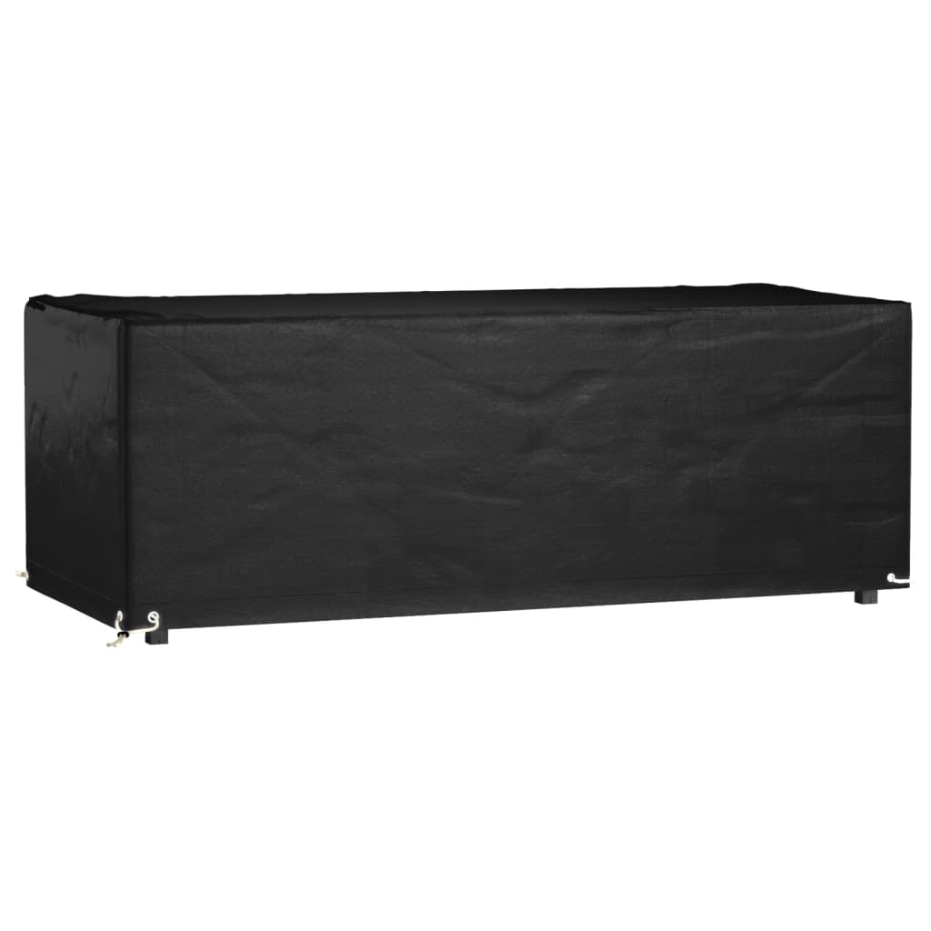 vidaXL Tuinmeubelhoezen poly rattan 2 st 4-persoons 113x113 cm