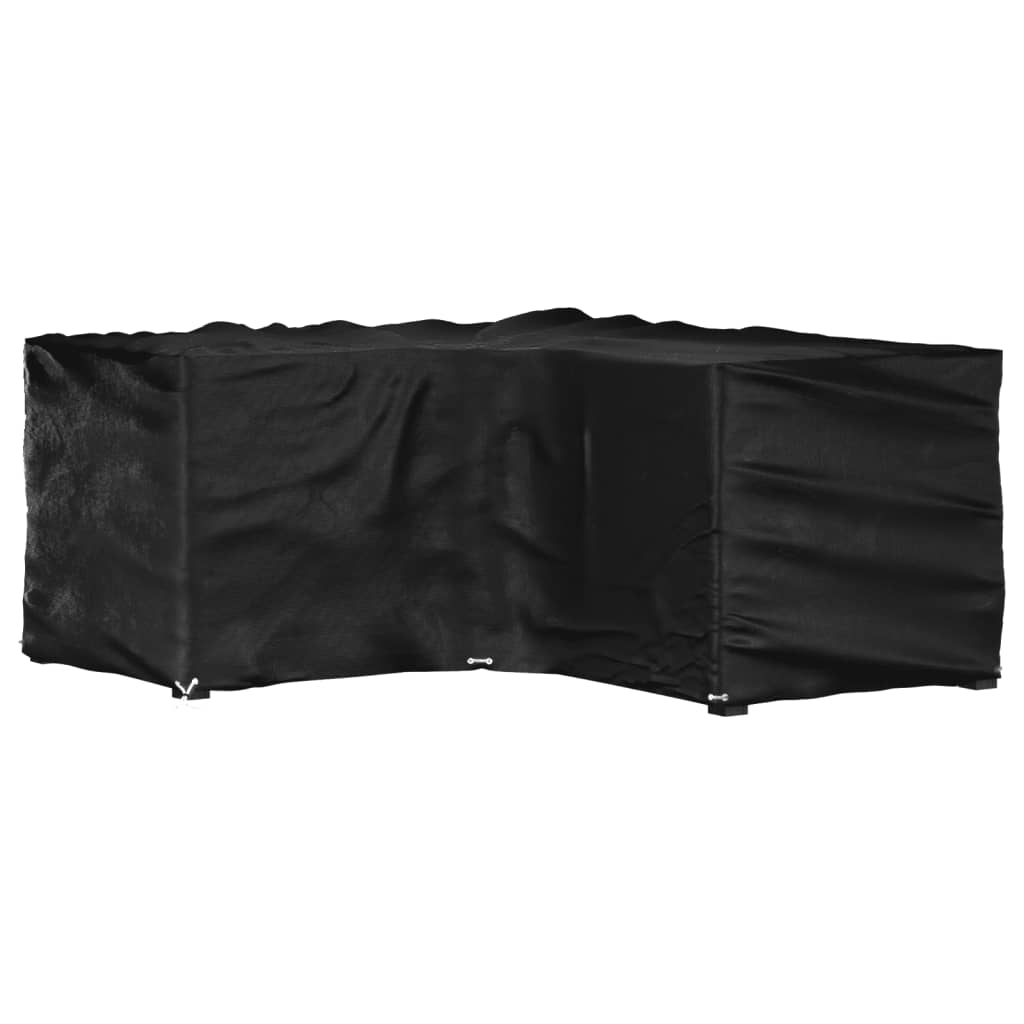 vidaXL Tuinmeubelhoezen 2 st L-vormig 12 oogjes 250x250x90 cm
