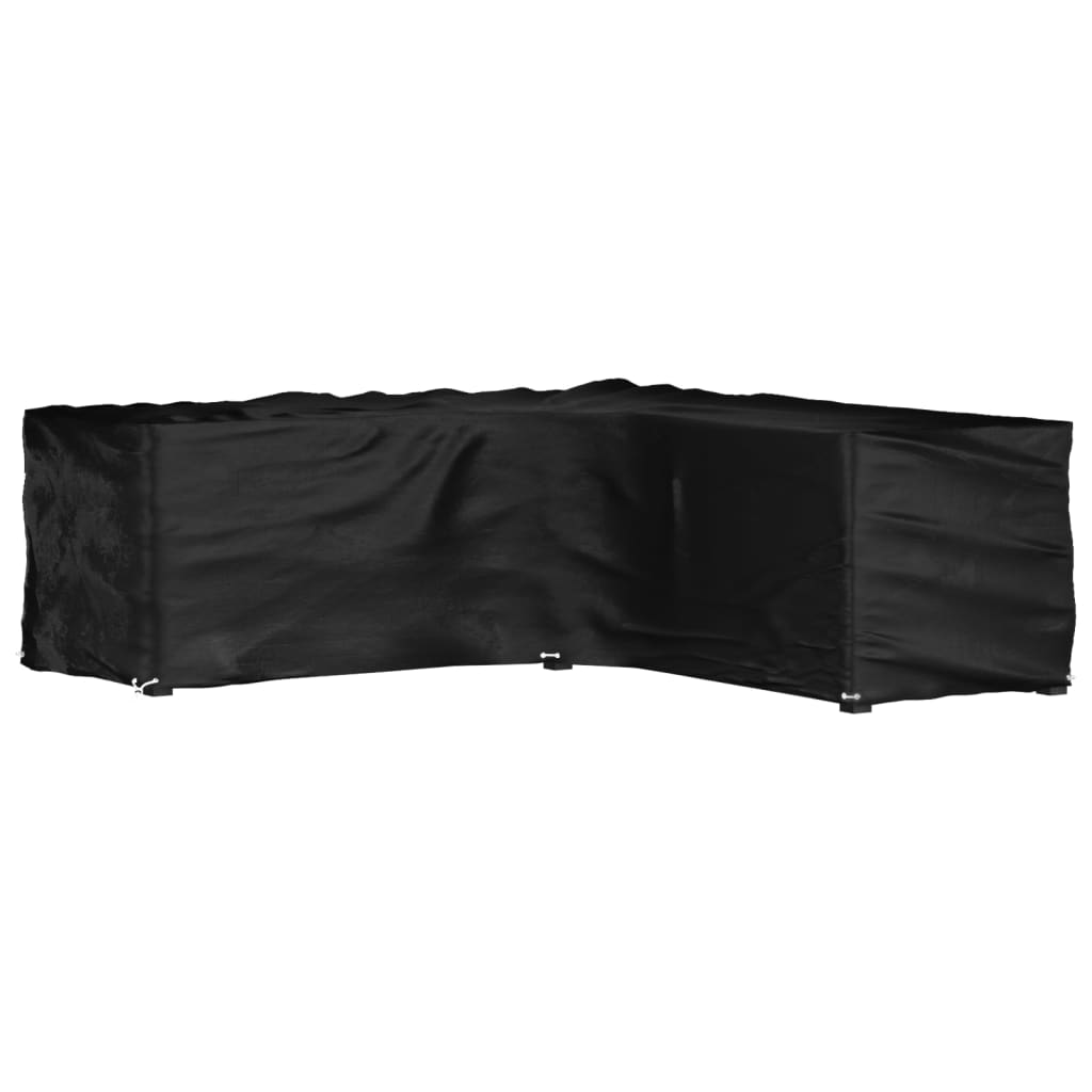 vidaXL Tuinmeubelhoezen 2 st L-vormig 12 oogjes 250x250x90 cm