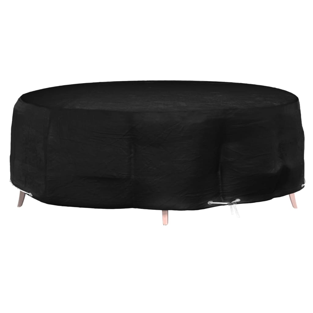 vidaXL Tuinmeubelhoezen voor loungebed 2 st 8 oogjes rond Ø188x50 cm