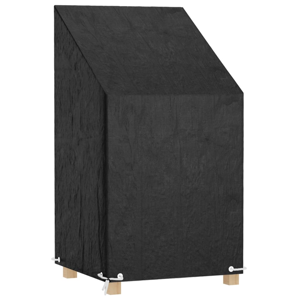 vidaXL Tuinstoelhoezen 2 st met 8 oogjes 65x65x80/120 cm polyetheen