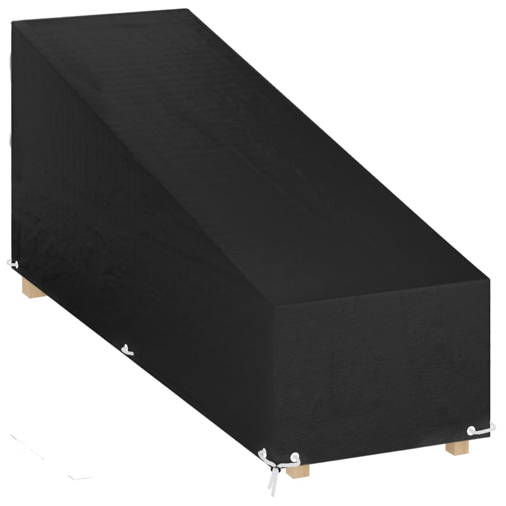 vidaXL Ligbedhoezen 2 st met 12 oogjes 205x75x40 cm polyetheen