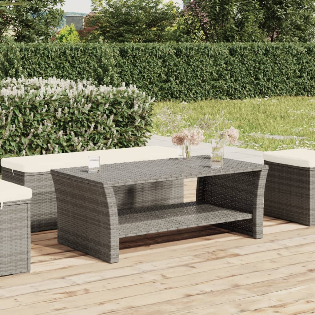 vidaXL Salontafel 100x50x40 cm poly rattan zwart