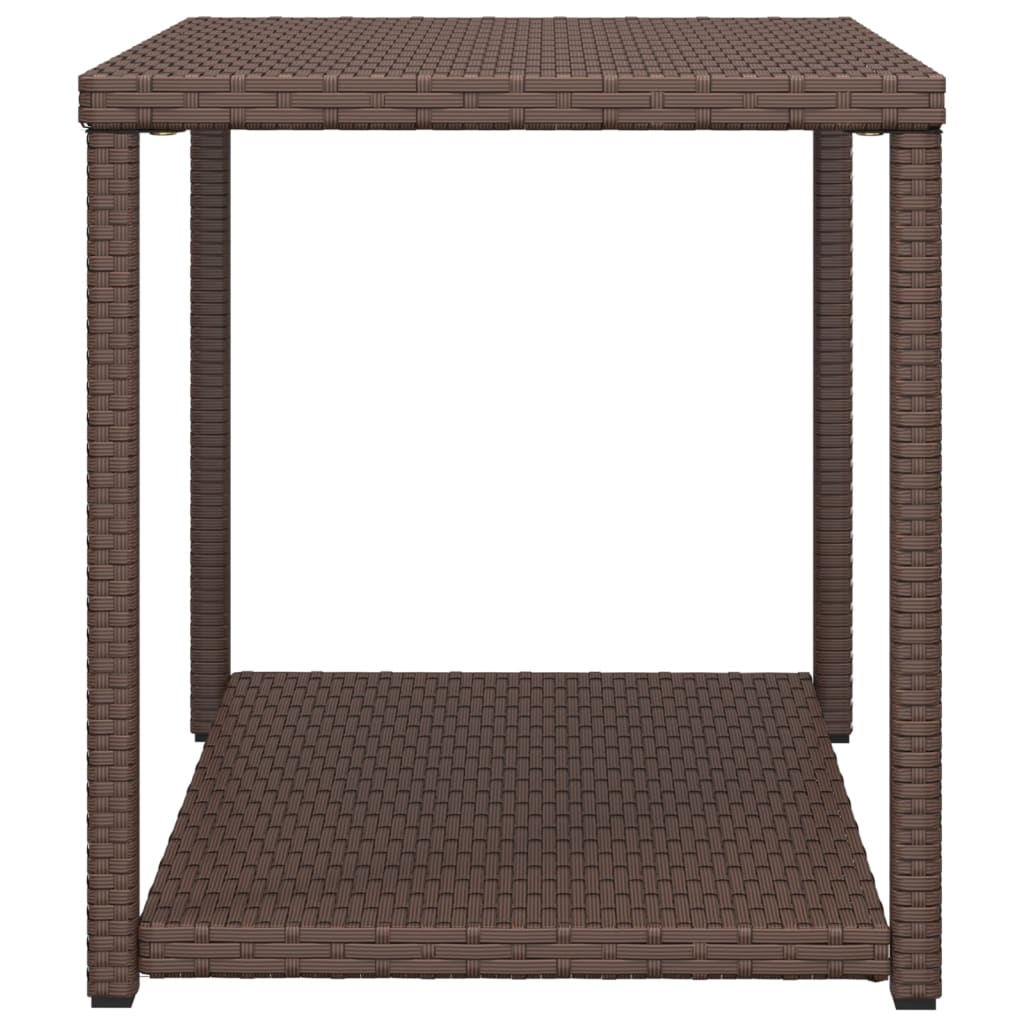 vidaXL Bijzettafel 55x45x49 cm poly rattan zwart